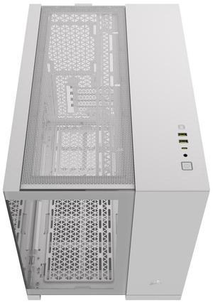 CORSAIR 2500X Micro ATX Dual Chamber PC Case White  Tempered Glass Front Panels  Fits up to 9x 120mm fans  3x Radiator Mounting Positions  Highly Customizable