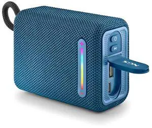 NGS Roller Furia 1 Blue - Portable Speaker with Bluetooth Technology, RGB Lights, IPX6 Waterproof, 15 W, True Wireless, USB, Battery Life 9 Hours, Blue