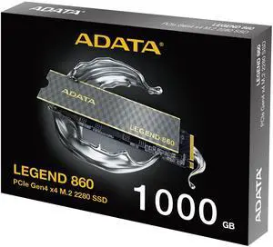 AData Legend 860 PCIe 1TB  Gen4 x4 M.2 2280 SSD Solid State Disk Model SLEG-860-1000GCS