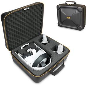 Accessory Power GRHLHXP100BKWS CUSTOMIZABLE VR HEADSET USA Gear VR Headset Case - Hard Shell VR Travel Case with Customizable Foam Interior - Compatible with Oculus Quest VR Gaming Headset- BLACK