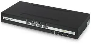 IOGEAR 4-Port Single View DVI PP4.0 Secure KVM Switch w/Audio and CAC Supports. TAA Compliance - GCS1214TAA4C