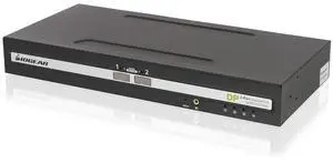 IOGEAR 2-Port Single View DisplayPort PP4.0 Secure KVM Switch w/Audio. TAA Compliance - Model GCS1412TAA4