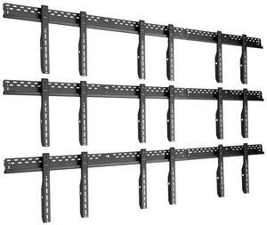 Atdec ADWS-3X3F-260-W Video Wall Mount, Universal Pattern, Supports 42-49" Displays, 9-Screen Configuration 363 lb Capacity, Steel/Aluminum Construction Model ADWS-3X3F-260-W