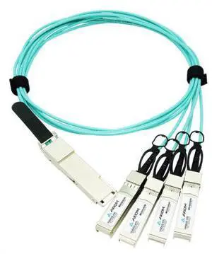 Axiom 100GBASE-AOC QSFP28 to 4 SFP28 Active Optical Cable Dell Compatible 15m - Model AOC-QSFP-4SFP28-25G-15M-AX