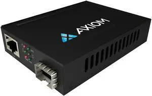 Axiom TAA 100 Mbs POE RJ45 to SFP Fiber Media Converter - Open SFP Port Model AXG99744