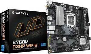 GIGABYTE B760M D3HP WIFI6 Motherboard - Supports Intel Core 14th Gen CPUs, 4+1+1 Phases Digital VRM, up to 5600MHz DDR5, 2xPCIe 4.0 M.2, Wi-Fi 6, GbE LAN, USB 3.2 Gen1