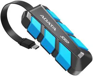 ADATA 2TB SC740 External SSD USB3.2 Gen2 Black/Blue Shock and Drop Proof by Adata Model SC740-2000G-CBU