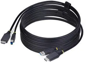 StarTech 10ft (3m) HDMI and USB 5Gbps KVM Cable, 4K 60Hz, HDMI 2.0 and USB Combo Cable for KVM Switches HU12210-KVM-CABLE