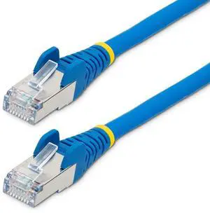 StarTech100ft Blue CAT6a Ethernet Cable, Snagless RJ45, 10GbE, 100W PoE++, S/FTP, LSZH, 27AWG Pure Bare Copper Wire, 500MHz, Shielded Network Patch Cord w/Strain Reliefs Model NLBL-100F-6A-PATCH