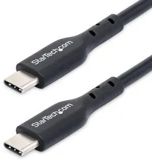 StarTech 15ft (4.5m) USB-C Charging Cable, Charge & Sync, 60W (3A) PD, USB 2.0 Laptop Charger Cable, TPE Jacket - Black USB C Charging Cord Model USB2CC15FBKE