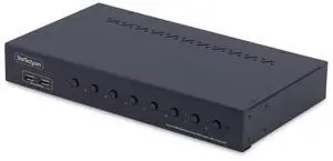 StarTech 8-Port HDMI KVM Switch with 1U Rack Mount Kit, 4K 60Hz HDMI 2.0, Push-Button & Hotkey Switching, 4-Port USB Hub, OS Independent, TAA Compliant - R8AH202-KVM-SWITCH