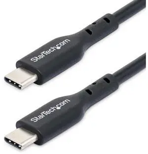 StarTech 10ft (3m) USB-C Charging Cable, USB C Cable, USB 2.0 Type-C Laptop Charger Cord, 60W 3A Power Delivery, TPE Jacket, USB-C Data Transfer Cable, M/M - USB2CC10FBKE