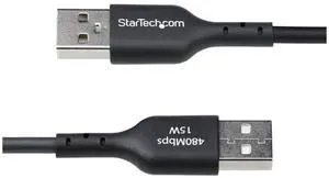 StarTech 6ft (1.8m) USB-A to USB-C Charging Cable, Charge & Sync, 3A, USB 2.0, TPE Jacket - Black USB Charging Cord - USB2AC6FBKE