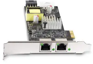 StarTech 2-Port 2.5Gbps NBASE-T PoE Network Card, Dual Intel I225-V, 802.3af/at PoE+ Multi-Gigabit NIC, PCI Express Server LAN Card, LP4/8-Pin PCIe-Powered  Model PR22GIP-NETWORK-CARD