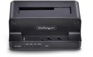 StarTech M.2 NVMe to 2.5/3.5" SATA Drive Duplicator, Dual Bay Standalone SSD Cloner/Drive Dock, Bidirectional NVMe to SATA / SATA to NVMe, Up to 27GBpm, TAA Model N2-M2-SSD-DUPLICATOR