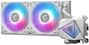 MSI MAG CORELIQUID I240 Processor Liquid cooling kit 12 cm White 1 pc(s) - 306-7ZW7A21-C24 MSI MAG CORELIQUID I240 Processor Liquid cooling kit 12 cm White 1 pc(s) - 306-7ZW7A21-C24