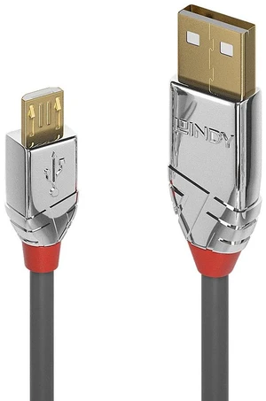 Lindy 0.5m USB 2.0 Type A to Micro-B Cable, Cromo Line 36650 Lindy 0.5m USB 2.0 Type A to Micro-B Cable, Cromo Line 36650