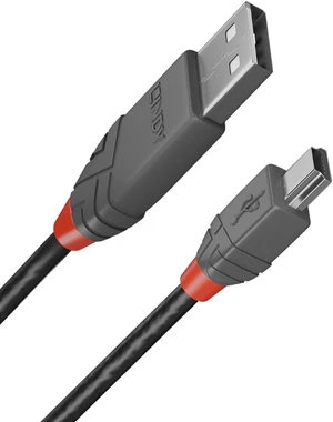 Lindy 3m USB 2.0 Type A to Mini-B Cable, Anthra Line 36724 Lindy 3m USB 2.0 Type A to Mini-B Cable, Anthra Line 36724