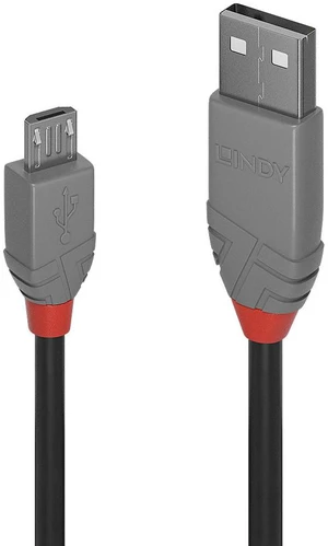 Lindy 0,5m USB 2.0 Type A to Micro-B Cable, Anthra Line 36731 Lindy 0,5m USB 2.0 Type A to Micro-B Cable, Anthra Line 36731