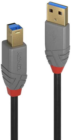 Lindy 1m USB 3.2 Type A to B Cable, 5Gbps, Anthra Line 36741 Lindy 1m USB 3.2 Type A to B Cable, 5Gbps, Anthra Line 36741
