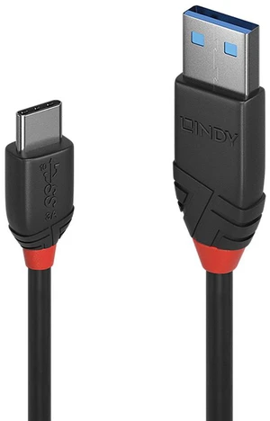 Lindy 1m USB 3.2 Type A to C Cable, 10Gbps, Black Line 36916 Lindy 1m USB 3.2 Type A to C Cable, 10Gbps, Black Line 36916