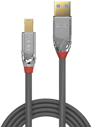 Lindy 0.5m USB 3.2 Type A to B Cable, 5Gbps, Cromo Line - 36660 Lindy 0.5m USB 3.2 Type A to B Cable, 5Gbps, Cromo Line - 36660