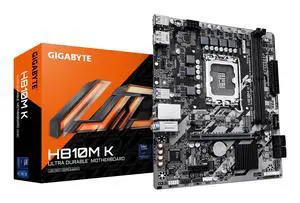 GIGABYTE H810M K Motherboard - Intel Core Ultra (Series 2) CPUs, 3+1+2 Phases VRM, up to 6400MHz DDR5, 1xPCIe 4.0 M.2, 1GbE LAN, USB 3.2 Gen 1 GIGABYTE H810M K Motherboard - Intel Core Ultra (Series 2) CPUs, 3+1+2 Phases VRM, up to 6400MHz DDR5, 1xPCIe 4.0 M.2, 1GbE LAN, USB 3.2 Gen 1