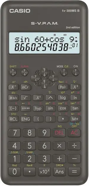 Casio Scientific Calculator Black FX-300MSB-W-IT Casio Scientific Calculator Black FX-300MSB-W-IT