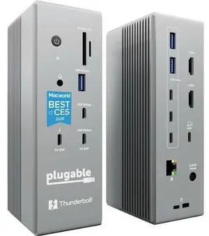 Plugable Thunderbolt 5 Docking Station Model TBT-UDH2 Plugable Thunderbolt 5 Docking Station Model TBT-UDH2
