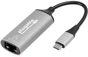 Plugable 5Gbps USB-C Ethernet Adapter - 5000Mbps Wired Network for Windows, macOS, and ChromeOS Laptops and Desktops Model USBC-E5000 Plugable 5Gbps USB-C Ethernet Adapter - 5000Mbps Wired Network for Windows, macOS, and ChromeOS Laptops and Desktops Model USBC-E5000