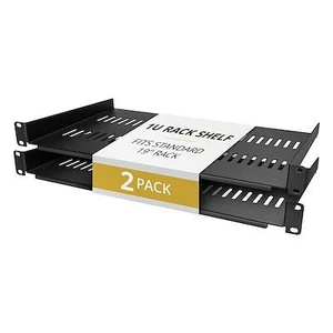 Startech 2-Pack 1U Server Rack Shelf, Vented Rackmount Cantilever Tray for 19" Network Rack or Cabinet, Heavy-Duty 10" (25cm) Deep, Up to 44lb (20kg) Each Model CABSHELFV1U-2PK Startech 2-Pack 1U Server Rack Shelf, Vented Rackmount Cantilever Tray for 19" Network Rack or Cabinet, Heavy-Duty 10" (25cm) Deep, Up to 44lb (20kg) Each Model CABSHELFV1U-2PK