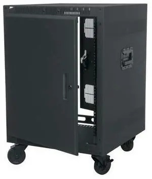 Middle Atlantic 14RU PTRK Portable Rolling 4-Post Rack 24in Depth Floor Rack No Wood Laminate Top TAA Compliant PTRK-14 Middle Atlantic 14RU PTRK Portable Rolling 4-Post Rack 24in Depth Floor Rack No Wood Laminate Top TAA Compliant PTRK-14