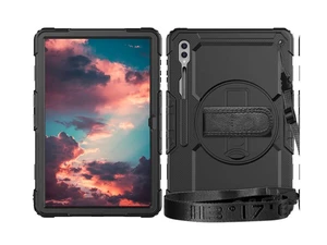 Armorx Samsung Galaxy Tab S9+ S9 Plus SM-X810 / X816 / X818 | Rainproof military grade rugged case with hand strap and kick-stand RIN-SS-X810 Armorx Samsung Galaxy Tab S9+ S9 Plus SM-X810 / X816 / X818 | Rainproof military grade rugged case with hand strap and kick-stand RIN-SS-X810