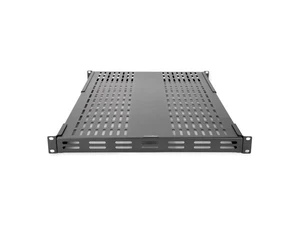 Rocstor 1U Universal Adjustable Mounting Depth Vented Steel Shelf - 265lbs 120kg Weight Capacity - 27.6in 700mm Deep - 19in Racks - Adjustable From 495-948mm Rocstor 1U Universal Adjustable Mounting Depth Vented Steel Shelf - 265lbs 120kg Weight Capacity - 27.6in 700mm Deep - 19in Racks - Adjustable From 495-948mm