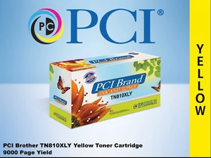 PCI Brand TN810XLY-PCI Extra High-Yield Yellow Laser Toner Cartridge (9,000 Pages) Replacement for Brother TN810XLY / TN810 PCI Brand TN810XLY-PCI Extra High-Yield Yellow Laser Toner Cartridge (9,000 Pages) Replacement for Brother TN810XLY / TN810