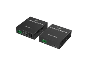 Rocstor TrueReach TR16 4-Port USB 3.0 Over Ethernet Extender - Up to 328ft Cat6a/7, 164 ft Cat6 Distance - USB-C Transmitter, 4x USB 3.0 Receiver - Kit -Black - Y10G016-B1 Rocstor TrueReach TR16 4-Port USB 3.0 Over Ethernet Extender - Up to 328ft Cat6a/7, 164 ft Cat6 Distance - USB-C Transmitter, 4x USB 3.0 Receiver - Kit -Black - Y10G016-B1