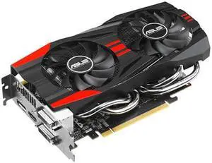 ASUS 2GB GeForce GTX 760 GDDR5 256-Bit PCI Express 3.0 x16 HDCP Ready G-SYNC SLI Support Video Card Model GTX760-DC2OC-2GD5