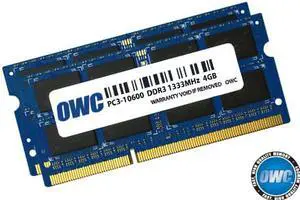 OWC 8.0GB (2x 4GB) PC3-12800 1600MHz Memory Upgrade Kit. Model OWC1333DDR38S08