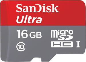 SanDisk 16GB Ultra Class 10 microSDHC Flash Memory Card Model SDSQUNC-016G-AN6MA
