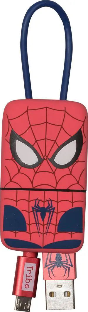 Tribe Marvel Spiderman Keyline Lightning USB 2.0 Cable 22cm Model CLR31605