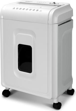 Aurora AU1262XA Anti-Jam 12-Sheet Crosscut Paper and CD/Credit Card Shredder, White/Gray