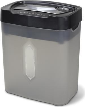 Aurora AU1232XB Anti-Jam 12-Sheet Crosscut Paper/ Credit Card Shredder with 5.2-gallon Wastebasket (Black/ Semi Translucent Gray)