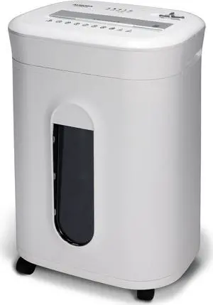 Aurora AU1562XA Heavy Duty Anti-Jam 15-Sheet Crosscut Shredder/60 Min Run Time/ 6-Gallon Pullout Basket, White