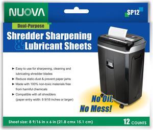Nuova Shredder Sharpening & Lubricant Sheets - 12 counts