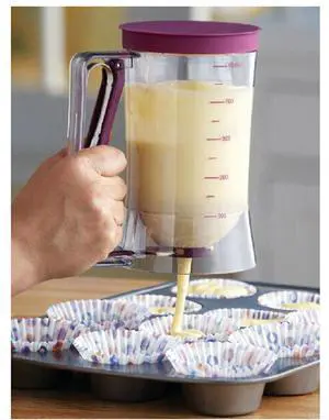 AGPtEK Cup Cake Batter Dispenser for Pancakes Waffles Cupcakes 900ml