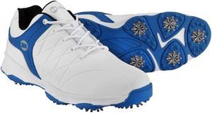 Ram Golf FX Tour Mens Waterproof Golf Shoes - White/ Blue 11.5