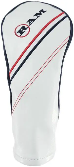 RAM FX GOLF CLUB HEADCOVERS For HYBRID RECUSE WOODS, WHITE