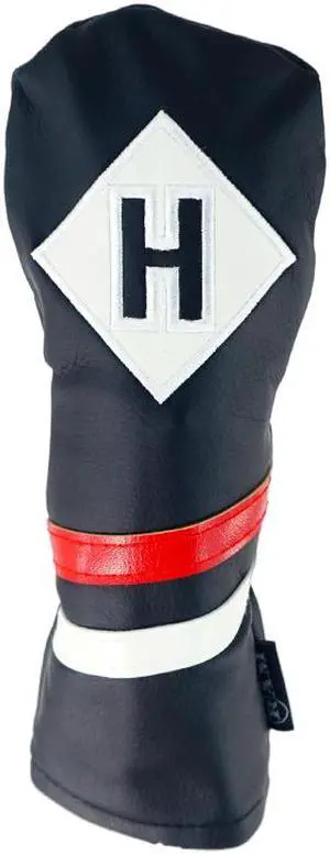 RAM GOLF PREMIUM VINTAGE STYLE PU LEATHER HEADCOVERS, RETRO BLACK, HYBRID