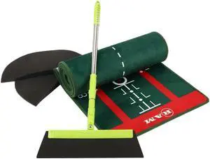 Ram Golf PROFESSIONAL Dual Grain Putting Mat with Distance Markers and Slope