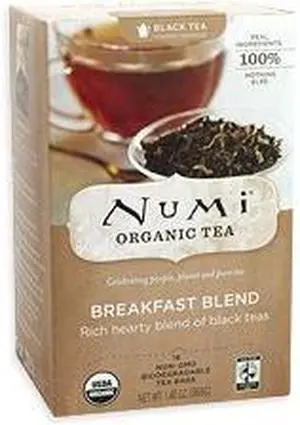 Numi Organic Teas and Teasans 1.4oz Breakfast Blend 18/Box 10220